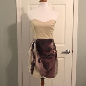 Purple flower cocktail dress